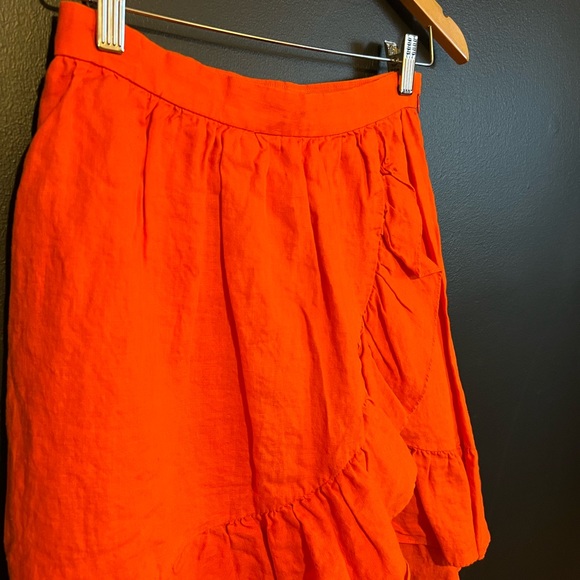 J. Crew Linen Ruffle-Hem Mini Skirt - Picture 3 of 11